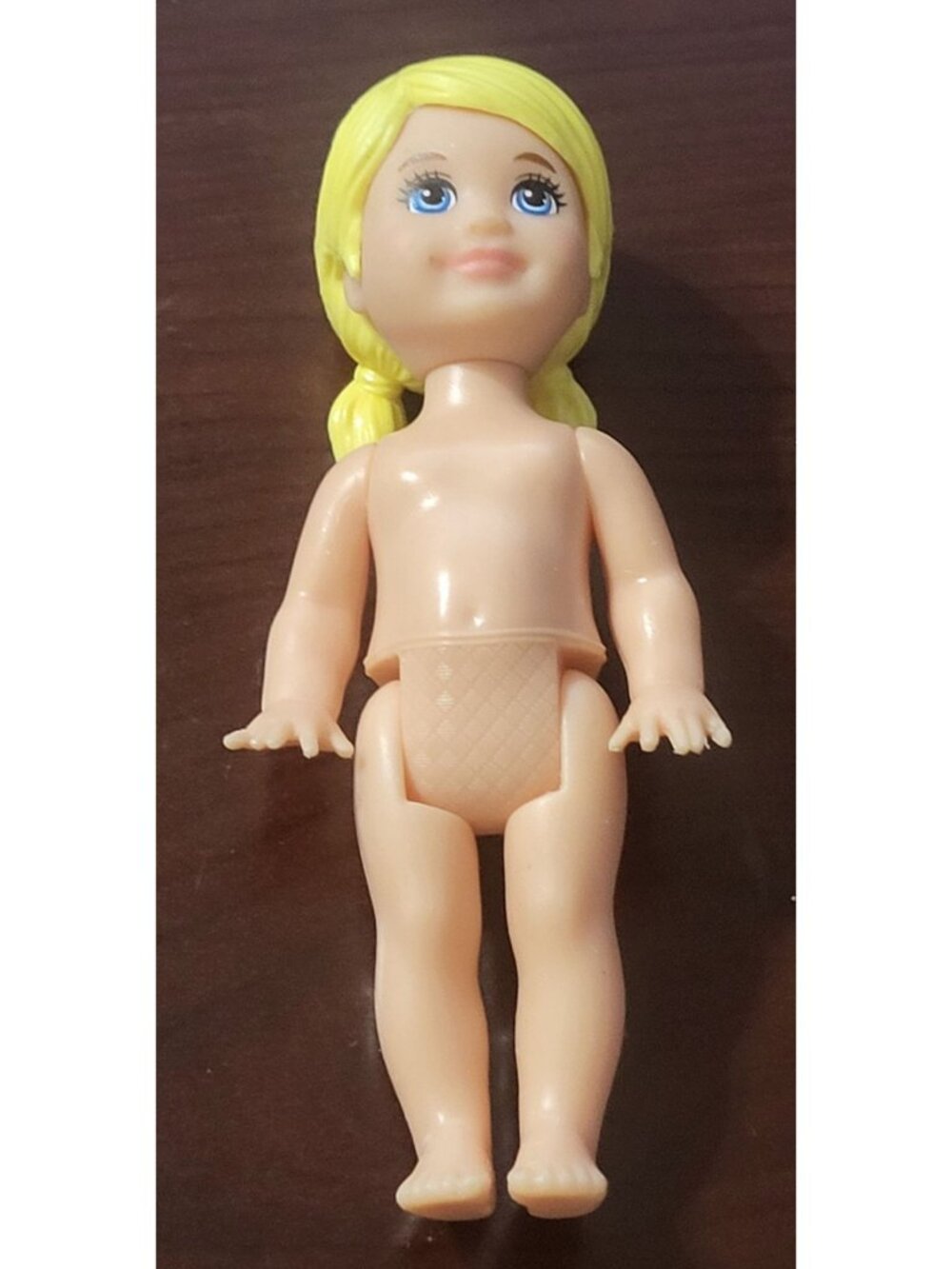 Mattel Kelly Doll 2021 Blond Hair Double Pony Tail Blue Eyes Barbie Sister 4"